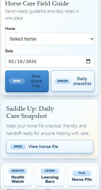 Horse Care Field Guide illustration